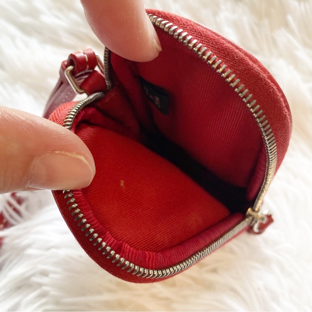 COACH vintage Red Leather Wristlet - Picture 5 of 10
